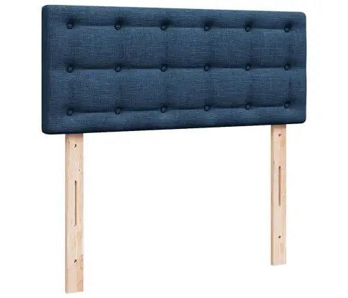 Lova Su Spyruoklėmis Ir Čiužiniu, Mėlyna, 120X200 cm Audinys