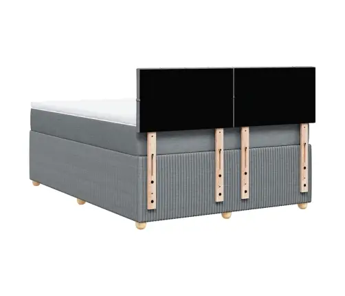 Kontinentaalvoodi Madratsiga, Helehall, 140X190 cm Kangas