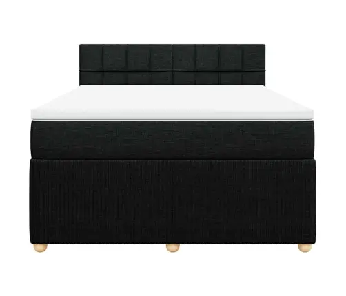 Kontinentaalvoodi Madratsiga,Must, 140X190 cm Kangas