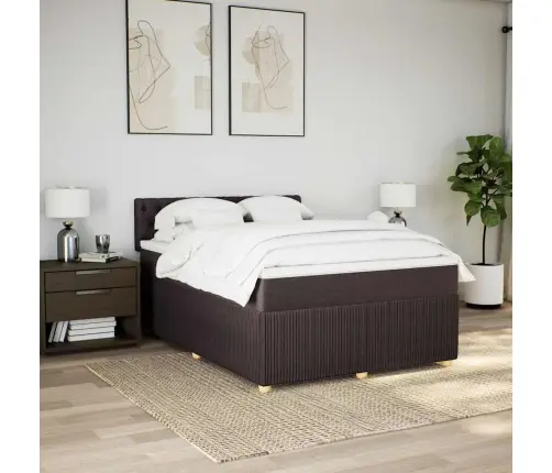 Kontinentaalvoodi Madratsiga, Tumepruun, 140X190 cm Kangas