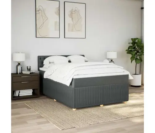 Kontinentaalvoodi Madratsiga, Tumehall, 140X200 cm Kangas