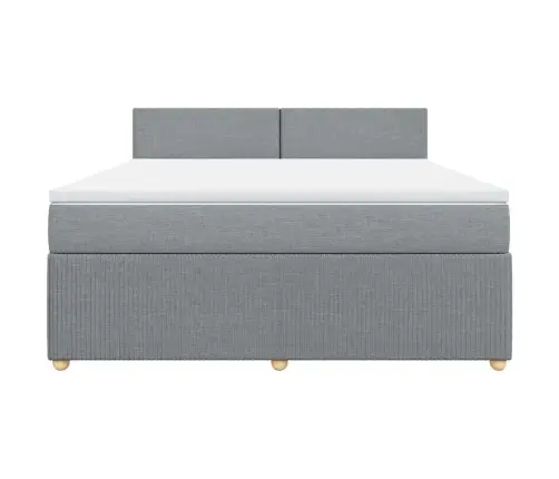 Kontinentaalvoodi Madratsiga, Helehall, 180X200 cm Kangas