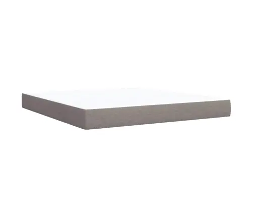 Atsperu Gulta Ar Matraci, Pelēkbrūns, 180X200 Cm, Audums Vidaxl