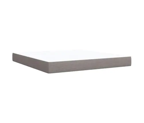 Atsperu Gulta Ar Matraci, Pelēkbrūns, 180X200 Cm, Audums Vidaxl