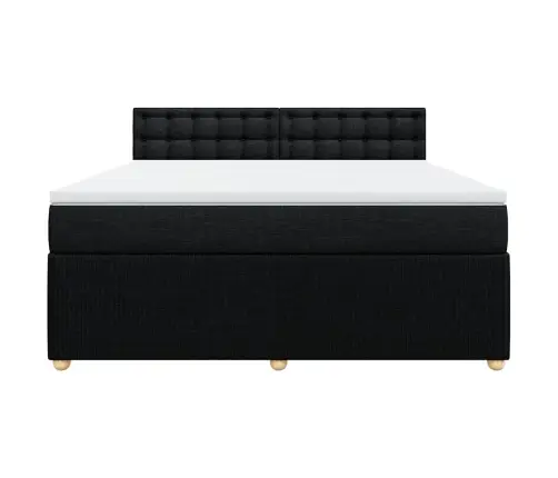 Kontinentaalvoodi Madratsiga, Must, 180X200 cm Kangas