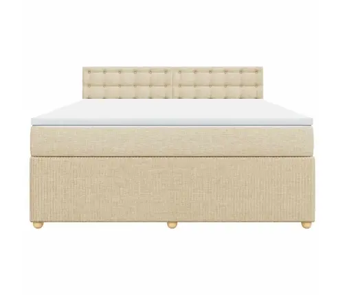 Kontinentaalvoodi Madratsiga, Kreemjas, 180X200 cm Kangas