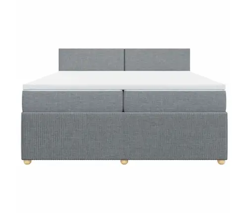 Kontinentaalvoodi Madratsiga, Helehall, 200X200 cm Kangas