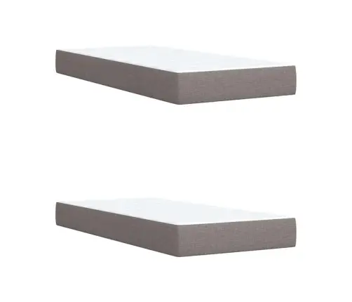 Lova Su Spyruoklėmis Ir Čiužiniu, Taupe, 200X200 cm Audinys