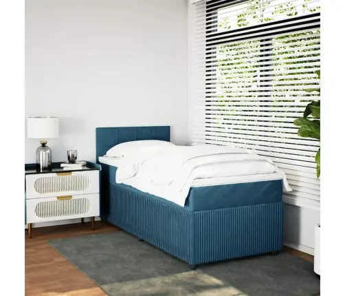 Kontinentaalvoodi Madratsiga, Sinine, 80X200 cm Samet