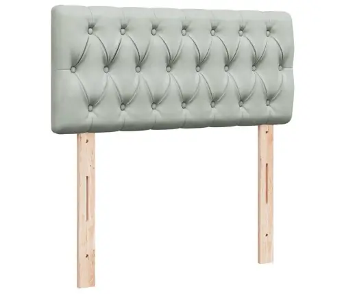 Atsperu Gulta Ar Matraci, Gaiši Pelēka Samts, 80X200 Cm Vidaxl