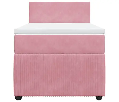 Kontinentaalvoodi Madratsiga, Roosa, 90X190 cm Samet