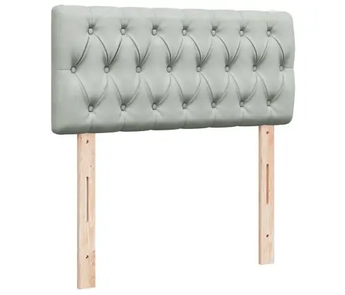 Atsperu Gulta Ar Matraci, Gaiši Pelēka Samts, 90X190 Cm Vidaxl