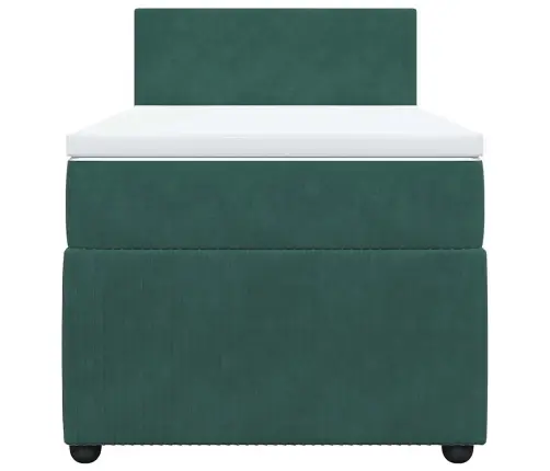 Kontinentaalvoodi Madratsiga, Tumeroheline, 90X200 cm Samet