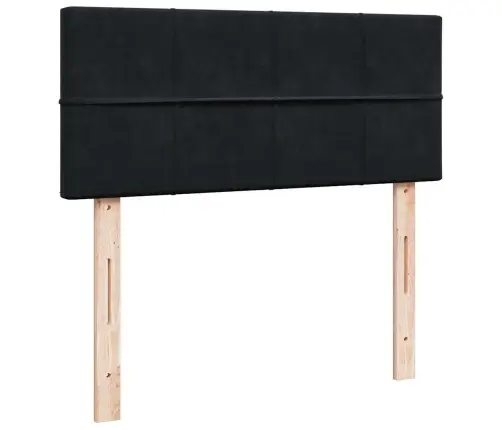 Atsperu Gulta Ar Matraci, Melna Samts, 120X200 Cm Vidaxl