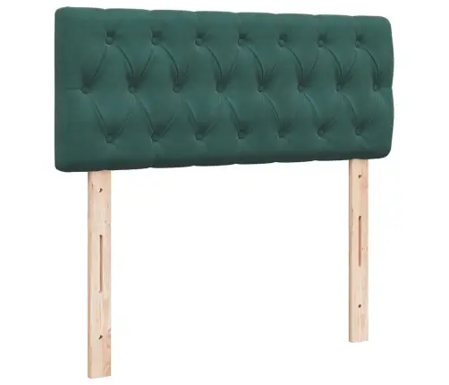 Lova Su Spyruoklėmis Ir Čiužiniu, Žalia, 120X200cm Aksomas