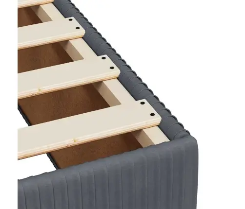 Kontinentaalvoodi Madratsiga,Tumehall, 140X190 cm Samet