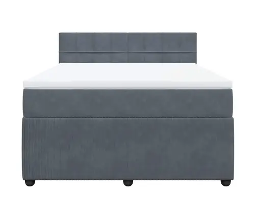 Kontinentaalvoodi Madratsiga, Tumehall, 140X200 cm Samet