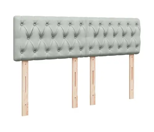 Atsperu Gulta Ar Matraci, Gaiši Pelēka Samts, 140X200 Cm Vidaxl