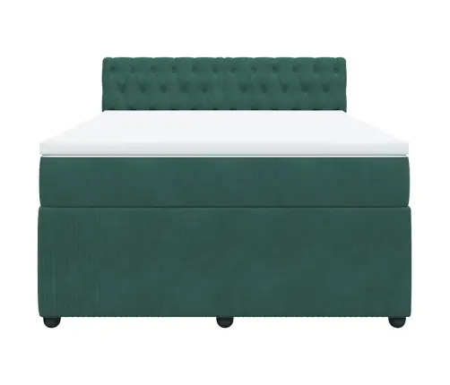 Kontinentaalvoodi Madratsiga, Tumeroheline, 160X200 cm Samet