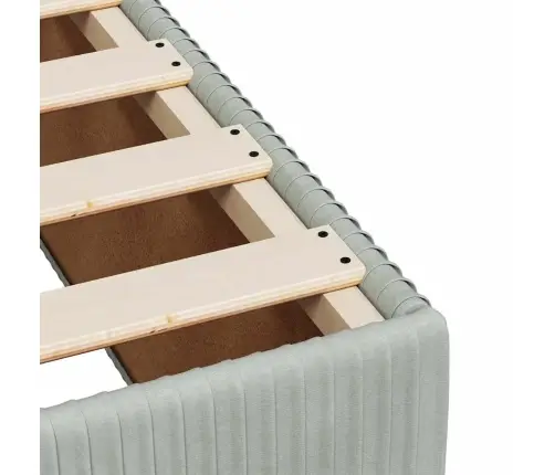 Atsperu Gulta Ar Matraci, Gaiši Pelēka Samts, 180X200 Cm Vidaxl