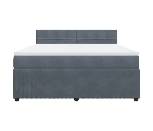 Kontinentaalvoodi Madratsiga, Tumehall, 180X200 cm Samet