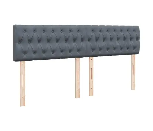 Lova Su Spyruoklėmis Ir Čiužiniu, Pilka, 180X200 cm Aksomas