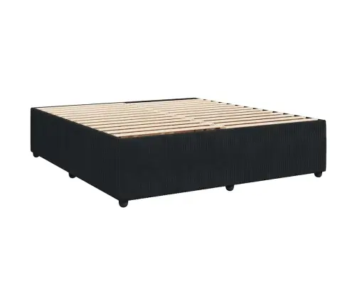 Atsperu Gulta Ar Matraci, Melna Samts, 180X200 Cm Vidaxl Atsperu Gulta Ar Matraci, Melna Samts, 180X200 Cm Vidaxl