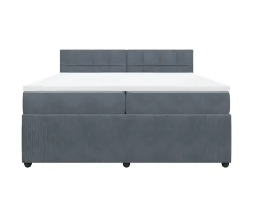 Kontinentaalvoodi Madratsiga, Tumehall, 200X200 cm Samet