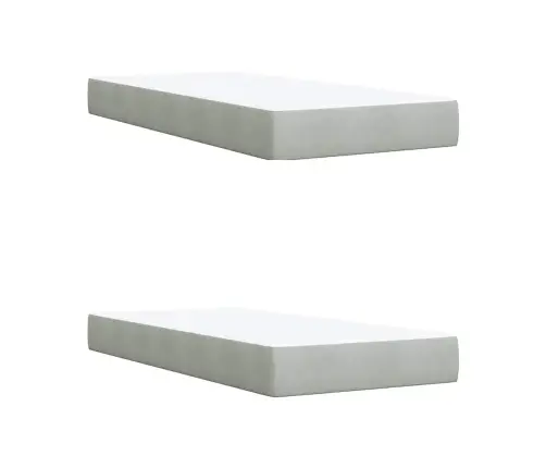 Kontinentaalvoodi Madratsiga, Helehall, 200X200 cm Samet