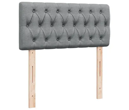 Atsperu Gultas Rāmis Ar Matraci, Gaiši Pelēka Audums, 80X200 Cm Vidaxl