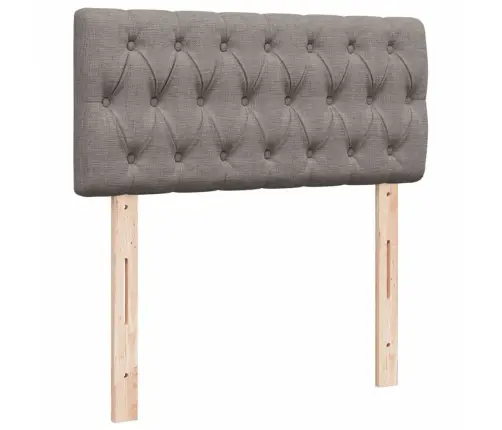 Atsperu Gultas Rāmis Ar Matraci, Pelēkbrūns, 80X200 Cm, Audums Vidaxl