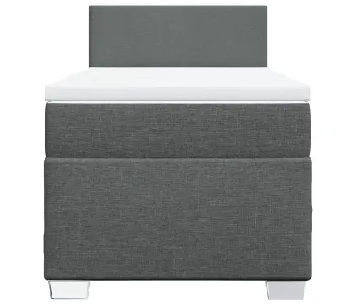 Atsperu Gulta Ar Matraci, Tumši Pelēka, 90X190 Cm, Audums Vidaxl