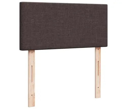 Atsperu Gulta Ar Matraci, Tumši Brūna, 90X190 Cm, Audums Vidaxl