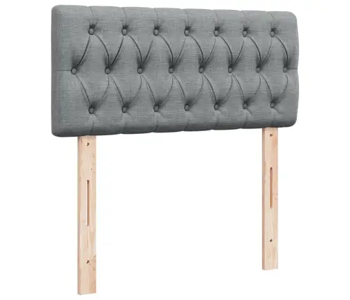 Lova Su Spyruoklėmis Ir Čiužiniu, Pilka, 90X200 cm Audinys