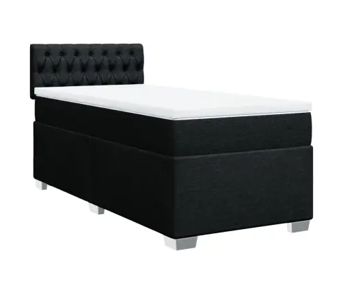 Kontinentaalvoodi Madratsiga, Must, 90X200 cm Kangas