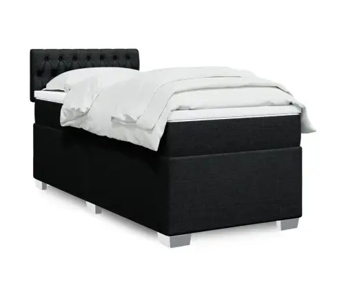 Kontinentaalvoodi Madratsiga, Must, 100X200 cm Kangas