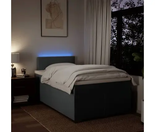 Atsperu Gulta Ar Matraci, Tumši Pelēka Audums, 120X190 Cm Vidaxl