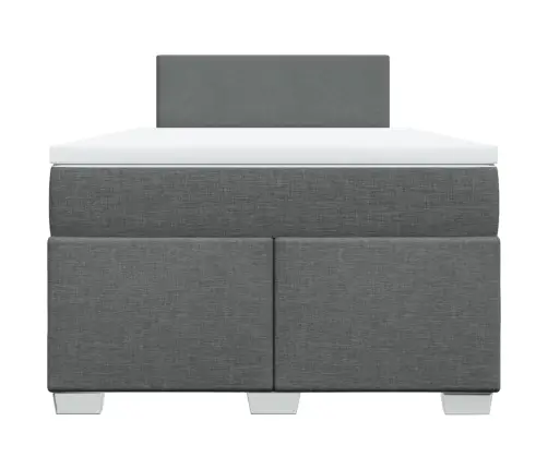 Atsperu Gulta Ar Matraci, Tumši Pelēka Audums, 120X190 Cm Vidaxl