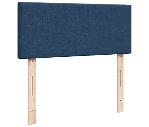 Atsperu Gulta Ar Matraci, Zils Audums, 120X190 Cm Vidaxl