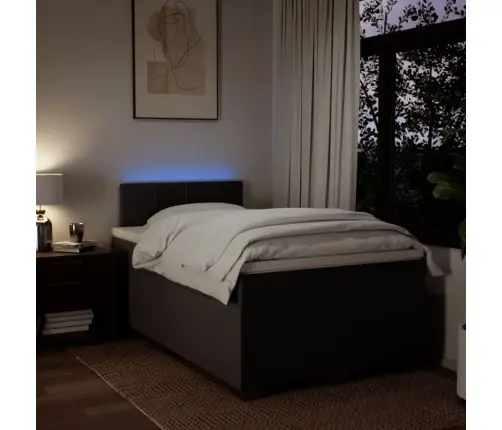 Lova Su Spyruoklėmis Ir Čiužiniu, Ruda, 120X190cm Audinys