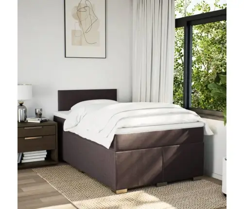 Kontinentaalvoodi Madratsiga, Tumepruun, 120X200 cm Kangas