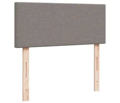 Atsperu Gultas Rāmis Ar Matraci, Pelēkbrūns, 120X200 Cm, Audums Vidaxl