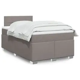 Lova Su Spyruoklėmis Ir Čiužiniu, Taupe, 120X200 cm Audinys Lova Su Spyruoklėmis Ir Čiužiniu, Taupe, 120X200 cm Audinys