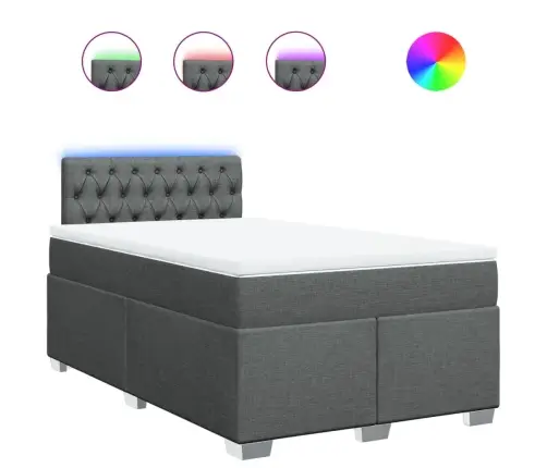 Kontinentaalvoodi Madratsiga, Tumehall, 120X200 cm Kangas