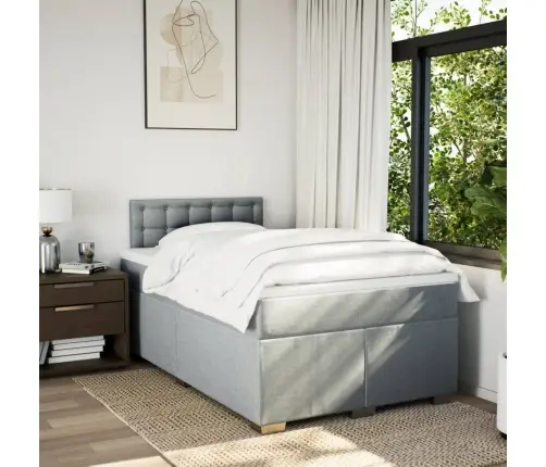 Kontinentaalvoodi Madratsiga, Helehall, 120X200 cm Kangas