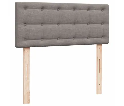 Atsperu Gultas Rāmis Ar Matraci, Pelēkbrūns, 120X200 Cm, Audums Vidaxl