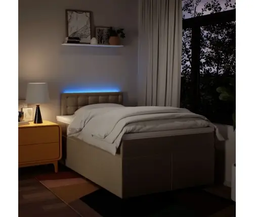 Kontinentaalvoodi Madratsiga, Kreemjas, 120X200 cm Kangas