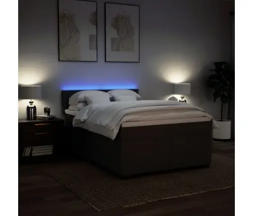 Atsperu Gulta Ar Matraci, Gaiši Pelēka Audums, 140X190 Cm Vidaxl