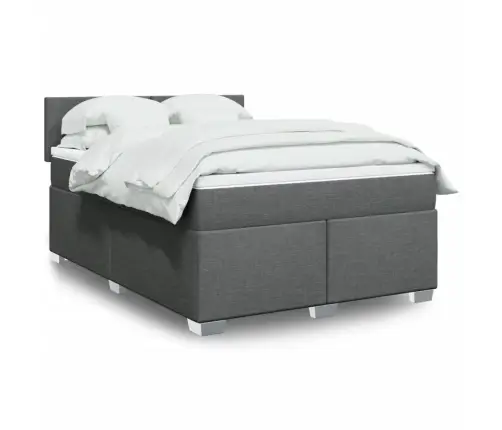 Kontinentaalvoodi Madratsiga, Tumehall, 140X200 cm Kangas