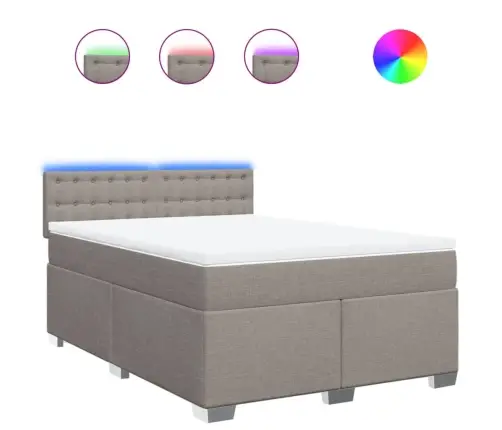 Kontinentaalvoodi Madratsiga, Pruunikashall, 140X200 cm Kangas